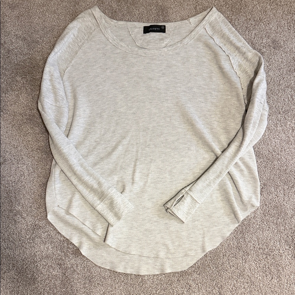 Six/Fifty waffle knit top sz M
